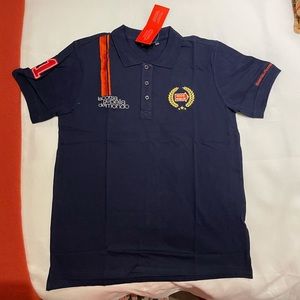 NWT Millie Miglia Blue Polo Shirt CAR FAN GIFT -S